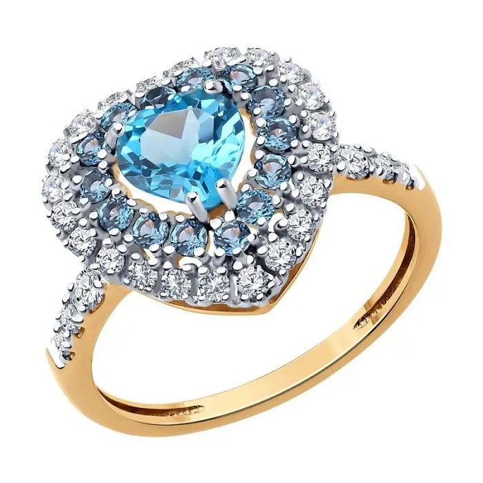 Кольцо декоративное из красного золота