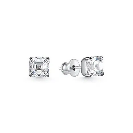 Серьги пуссеты из серебра