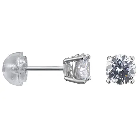 Серьги пуссеты из серебра