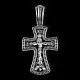 Подвеска крест из серебра