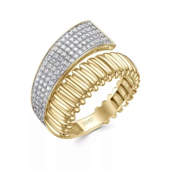 Кольцо декоративное из желтого золота