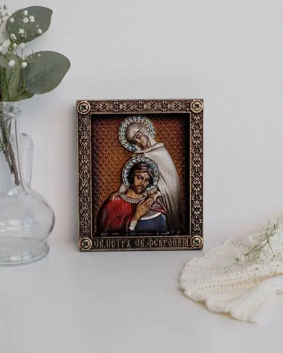 Икона"Петр и Февронья"2.23.19.5 вид 1