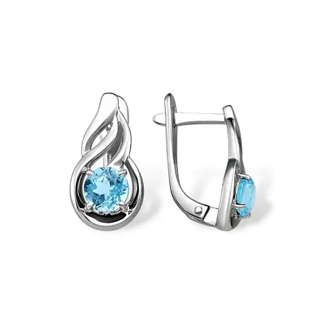 Серьги с английским замком из серебра