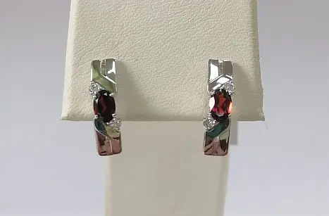 Серьги с английским замком из серебра