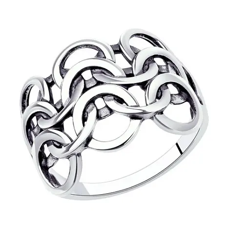 Кольцо декоративное из серебра