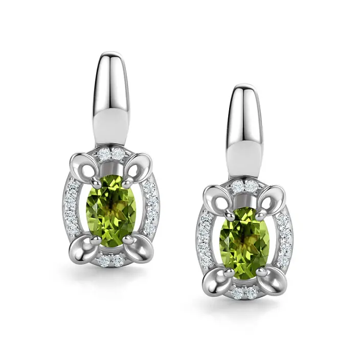 Серьги с английским замком из серебра