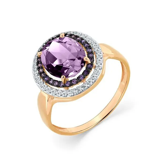 Кольцо декоративное из красного золота