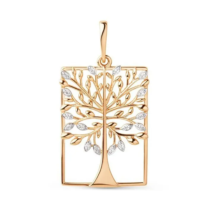 Подвеска декоративная из красного золота