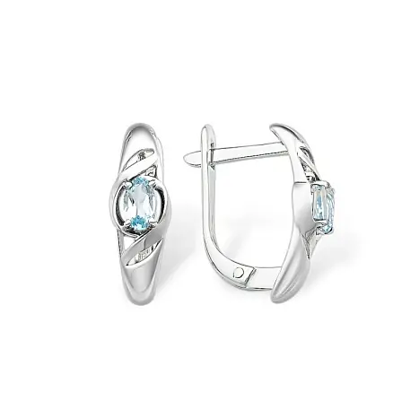 Серьги с английским замком из серебра