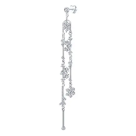 Серьги одиночные из серебра
