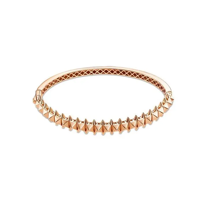 Браслет жесткий из красного золота