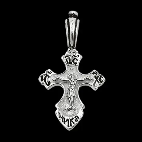 Подвеска крест из серебра