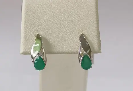 Серьги с английским замком из серебра