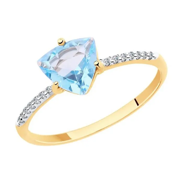 Кольцо декоративное из красного золота