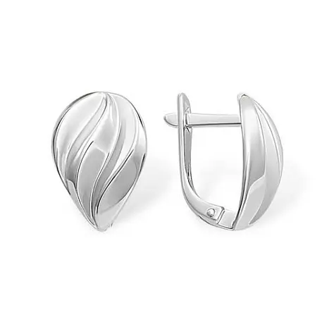 Серьги с английским замком из серебра