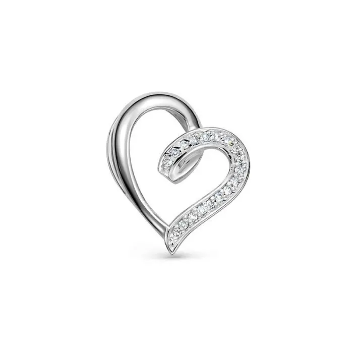 Подвеска бегунок из белого золота