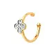Серьги одиночные из красного золота