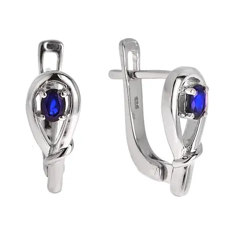 Серьги с английским замком из серебра