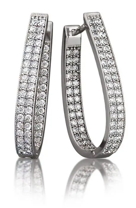 Серьги с английским замком из серебра