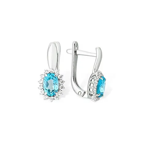 Серьги с английским замком из серебра
