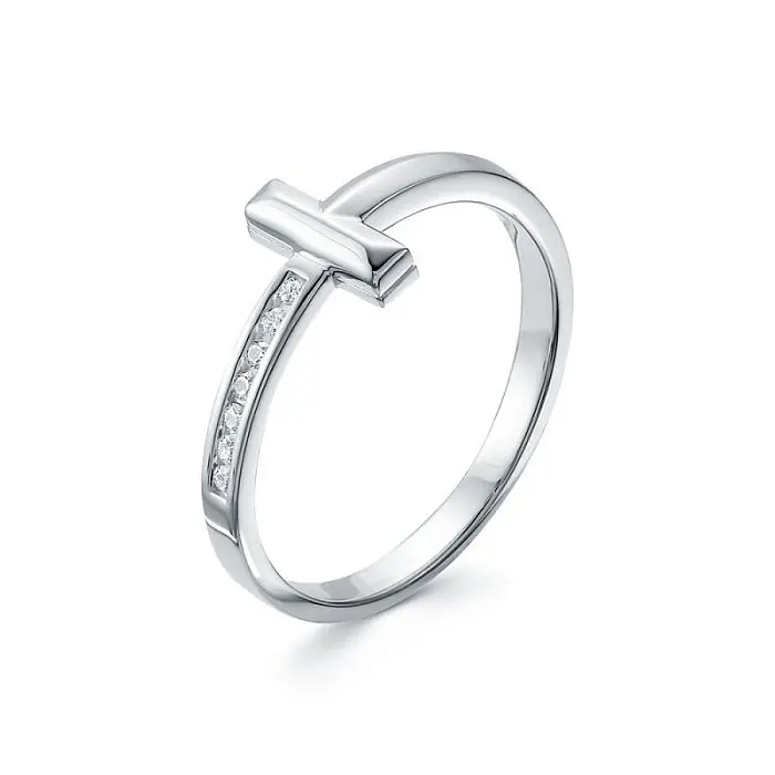 Кольцо декоративное из белого золота