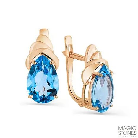 Серьги с английским замком из красного золота