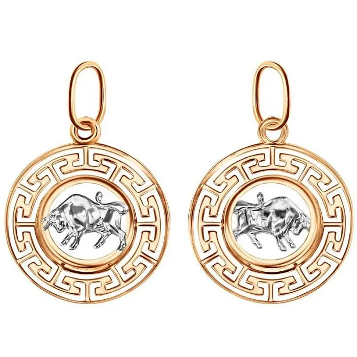 Подвеска знак зодиака из красного золота