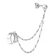 Серьги одиночные из серебра