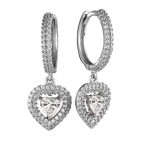 Серьги подвесные из серебра