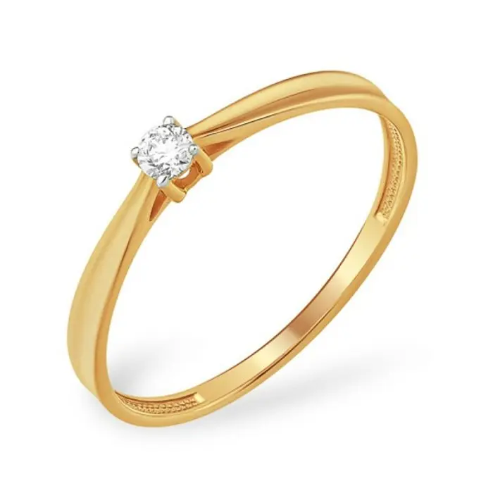 Кольцо декоративное из красного золота