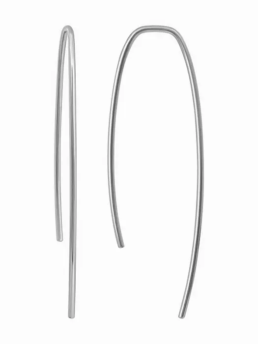 Серьги цепочки из серебра