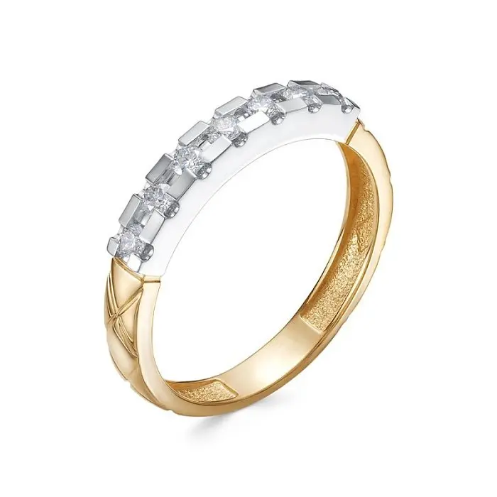 Кольцо декоративное из комбинированного золота