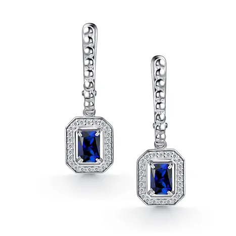 Серьги подвесные из серебра