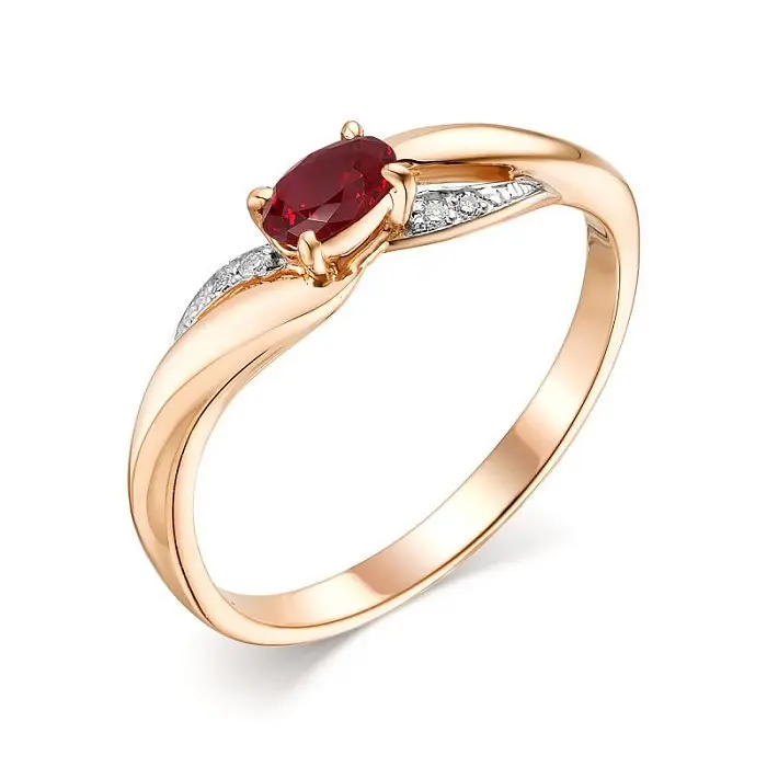 Кольцо декоративное из комбинированного золота