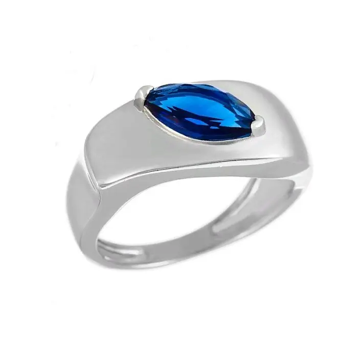 Кольцо декоративное из серебра вид 1