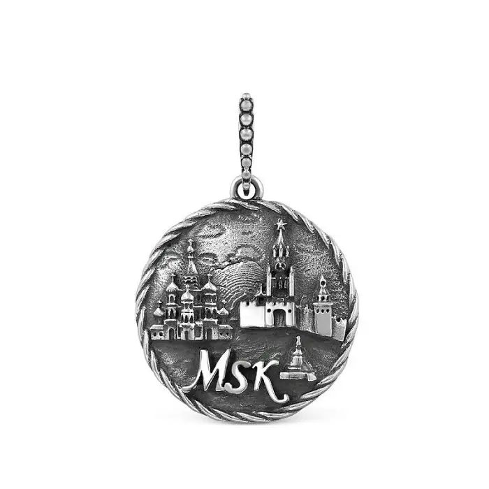 Подвеска декоративная из серебра вид 1