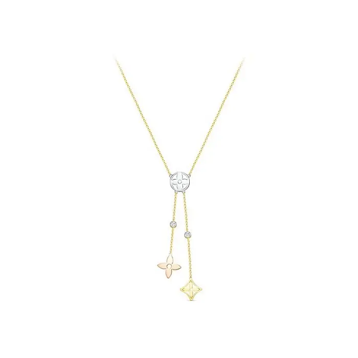 Цепь колье из желтого золота