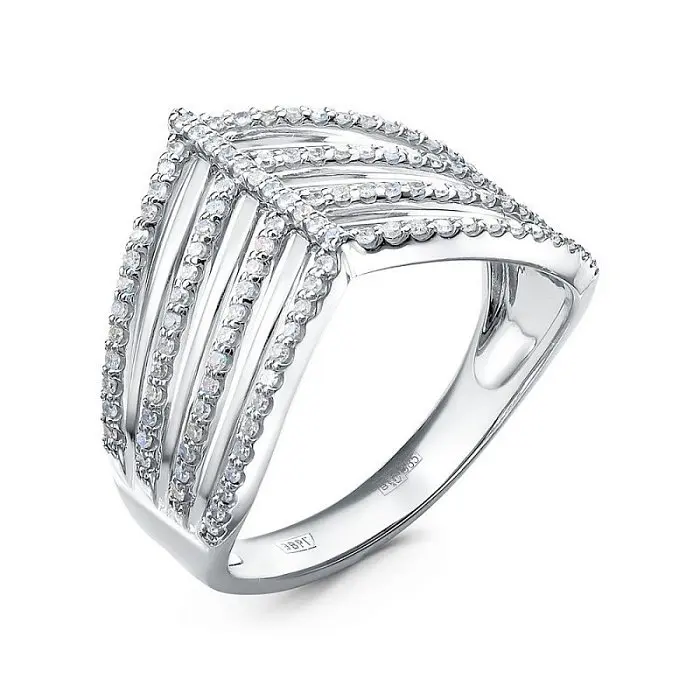 Кольцо декоративное из белого золота