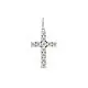 Подвеска декоративный крест из белого золота
