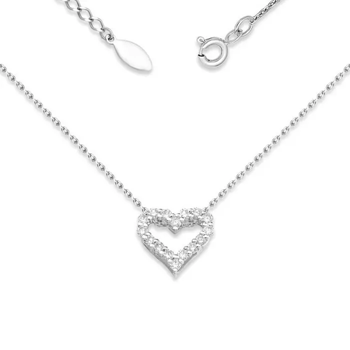 Цепь колье из белого золота