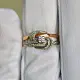 Кольцо декоративное из комбинированного золота