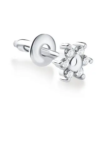 Серьги одиночные из серебра