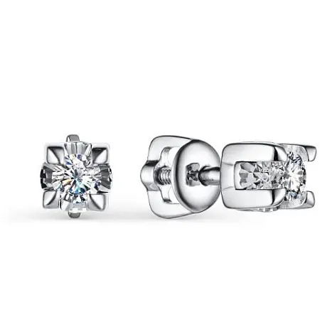 Серьги пуссеты из серебра