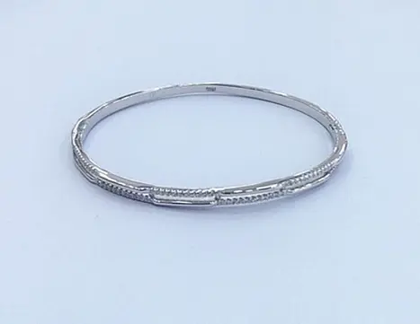 Браслет жесткий из серебра