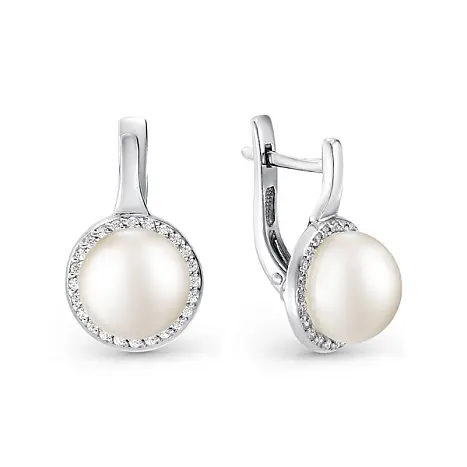 Серьги с английским замком из серебра