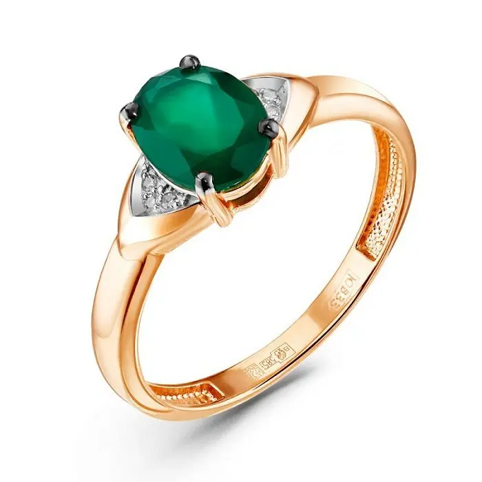 Кольцо декоративное из комбинированного золота