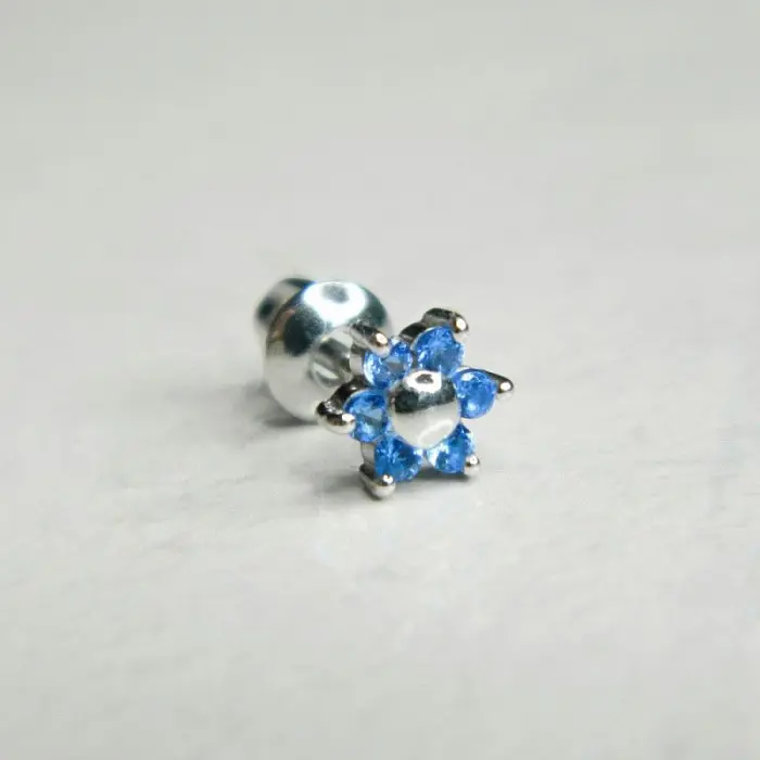 Серьги одиночные из серебра