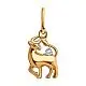 Подвеска знак зодиака из красного золота