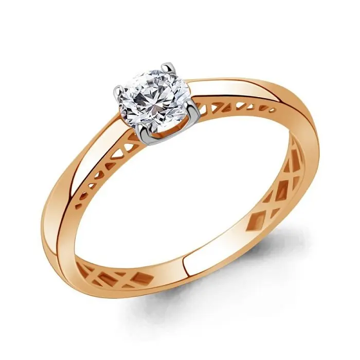 Кольцо декоративное из красного золота