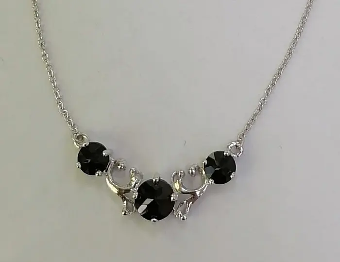 Цепь колье из серебра
